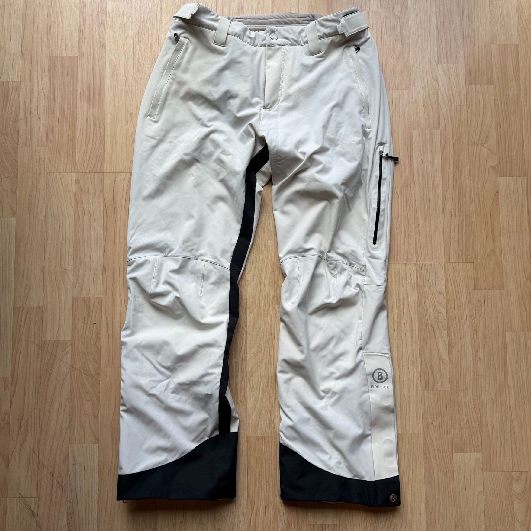 Bogner Fire + Ice Beige and Black Ski Snowboard Pants 2