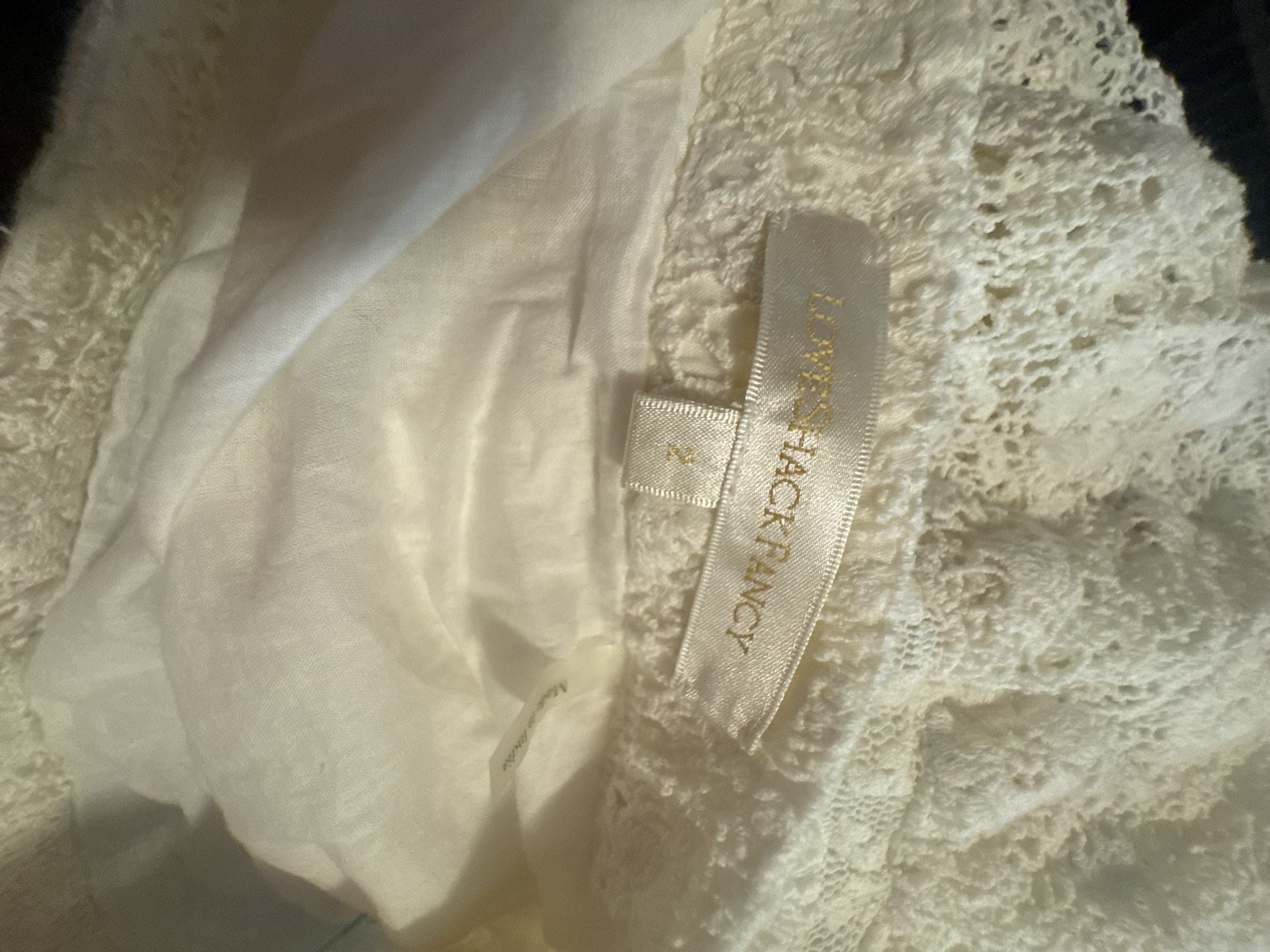 LoveShackFancy Elodie Tiered Lace Mini Skirt in Natural 5
