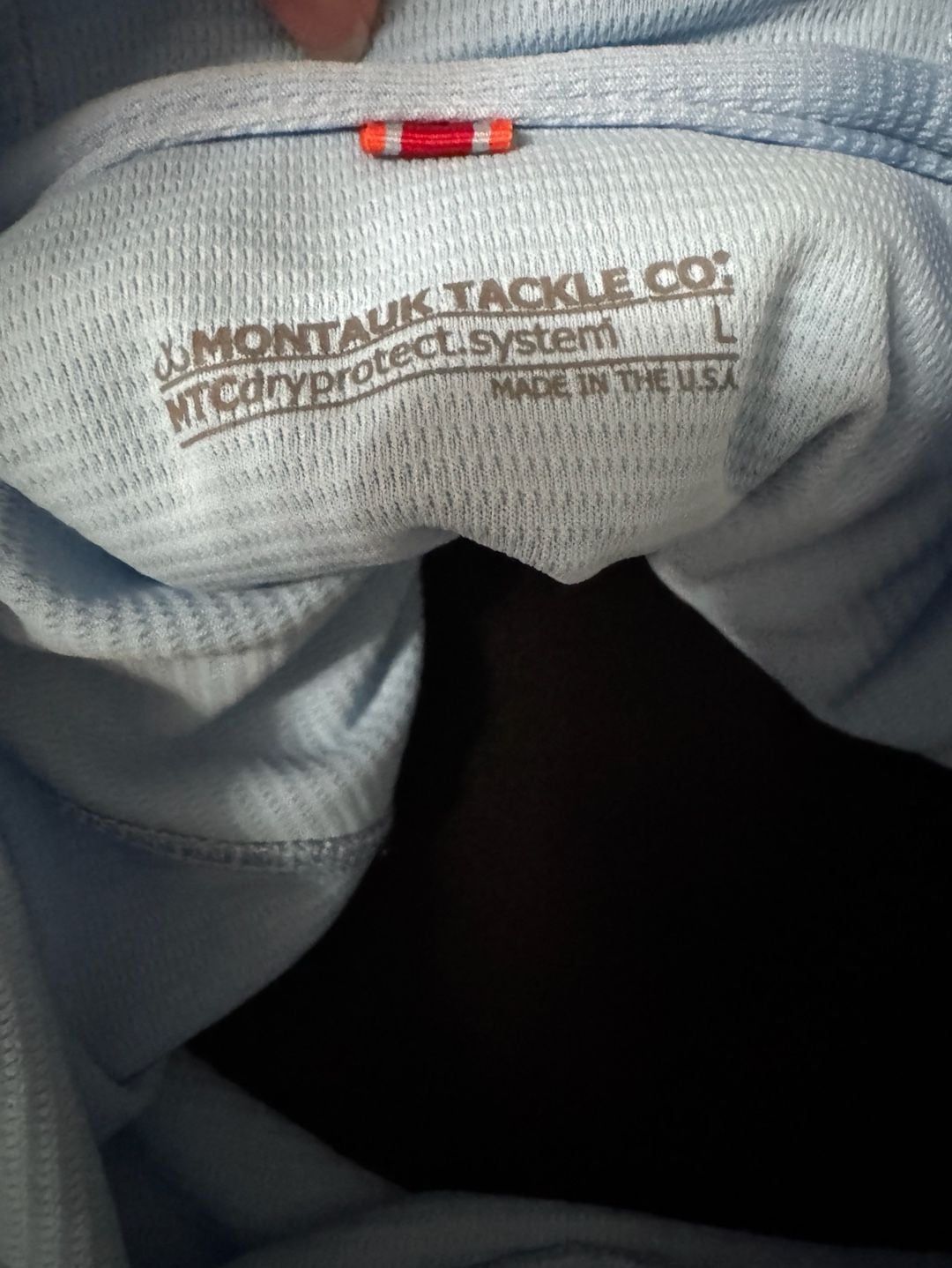 Arcimoto Montauk Tackle Co Light Blue Sun Hoodie with MTC Dry Protect System 7