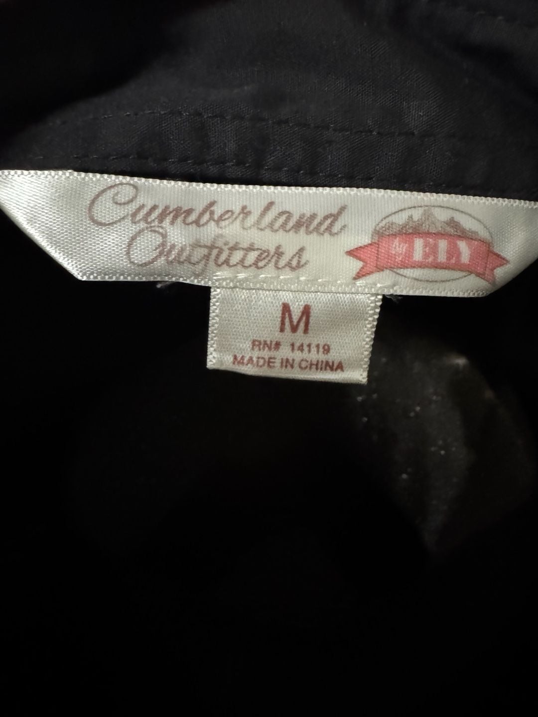 Cumberland Outfitters by Ely Black Western Pearl Snap Shirt with White Piping 6