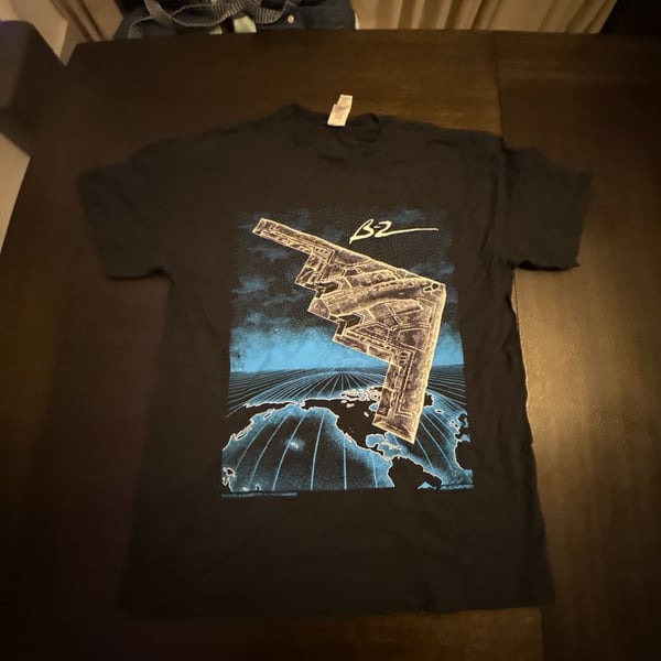 Gildan Blackbird B-2 Stealth Bomber Double-Sided Graphic T-Shirt