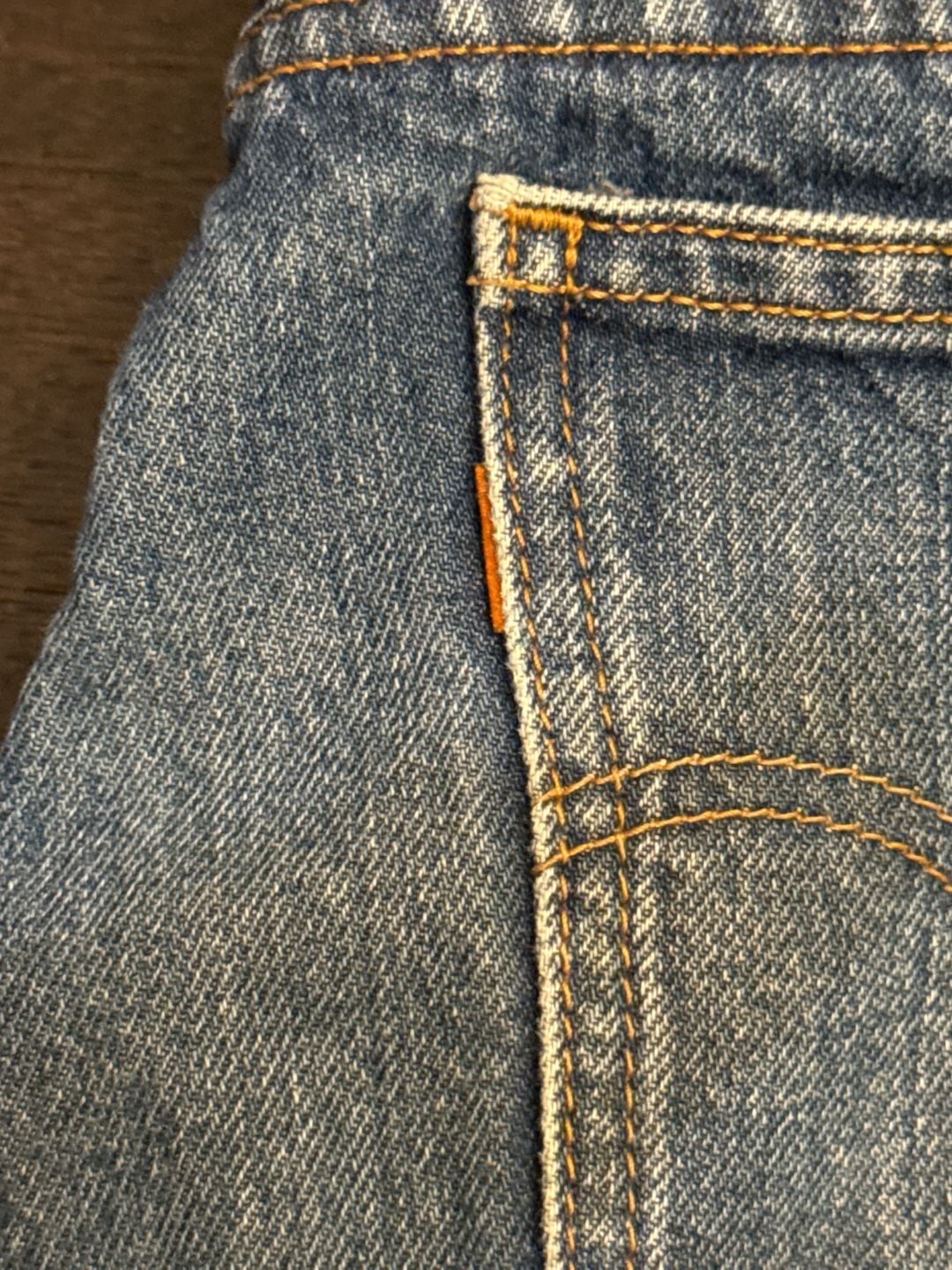 Levi's 505 Regular Fit Straight Leg Jeans 36x34 Blue Denim orange tag vintage 5