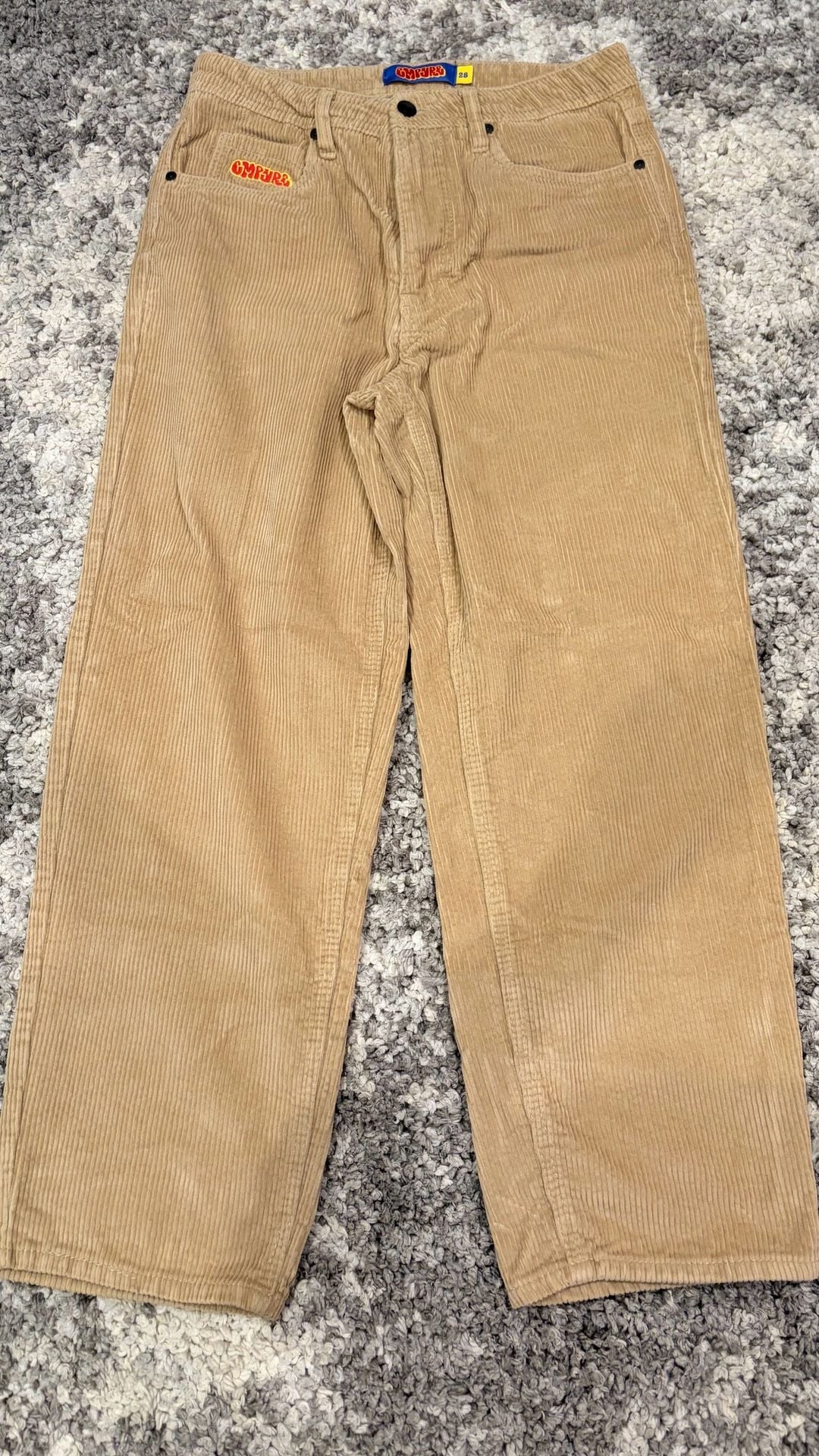 Empyre Corduroy Pants Size 28 Tan Skate Loose Fit 2