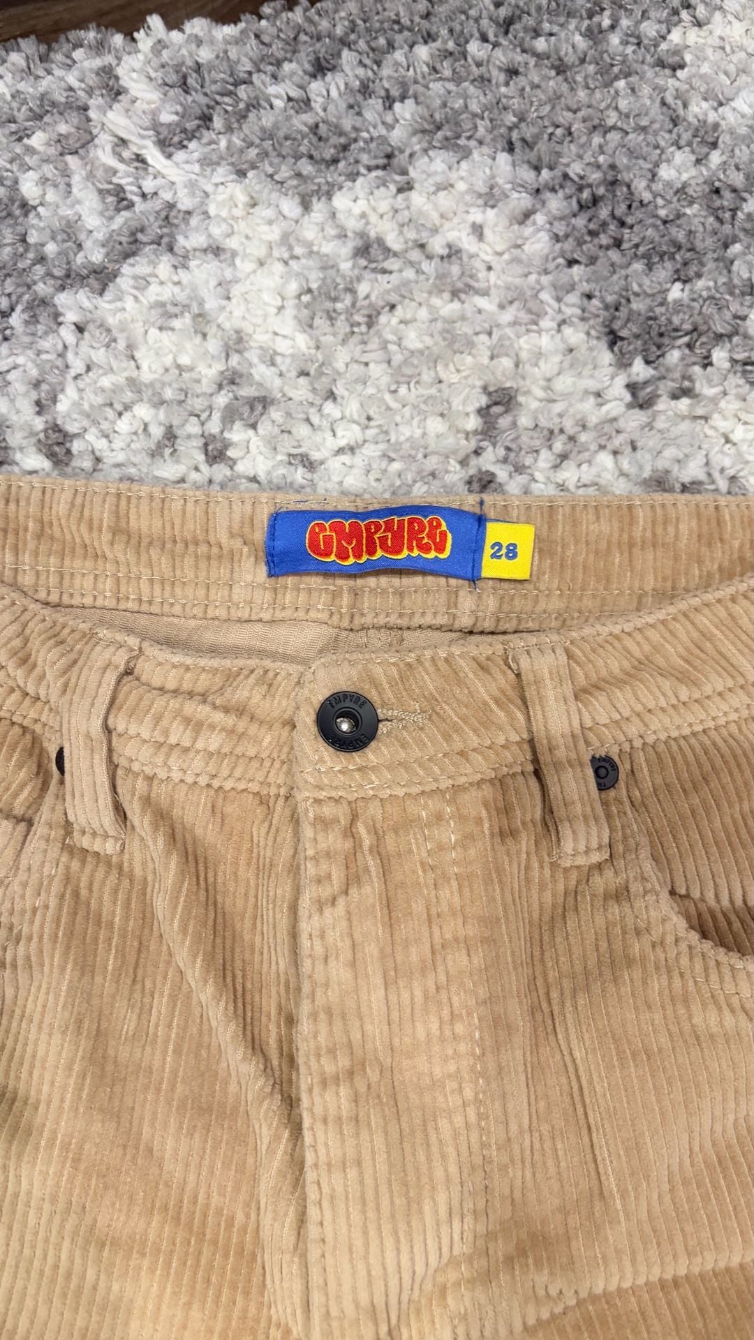Empyre Corduroy Pants Size 28 Tan Skate Loose Fit 4