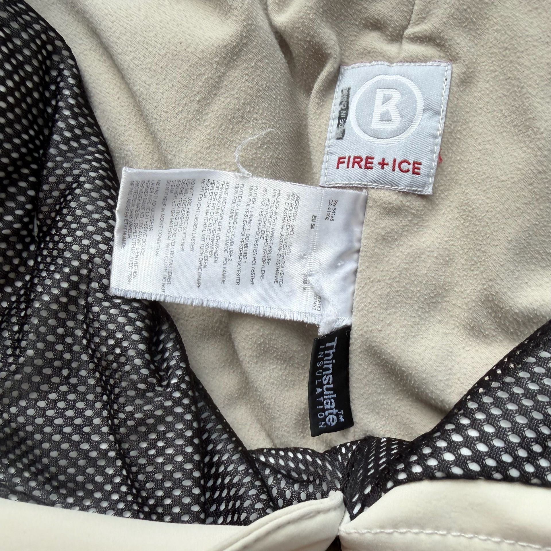 Bogner Fire + Ice Beige and Black Ski Snowboard Pants 10