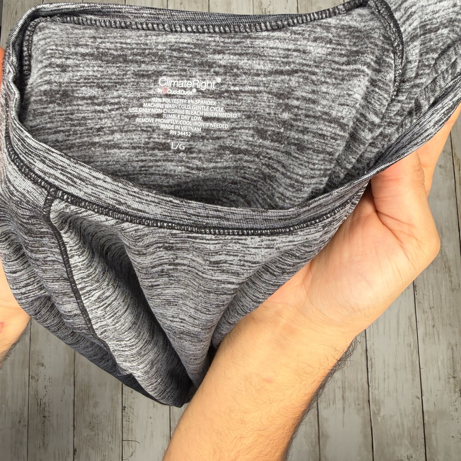 ClimateRight by Cuddl Duds Women's Gray Heather Long Sleeve Thermal Size L 4