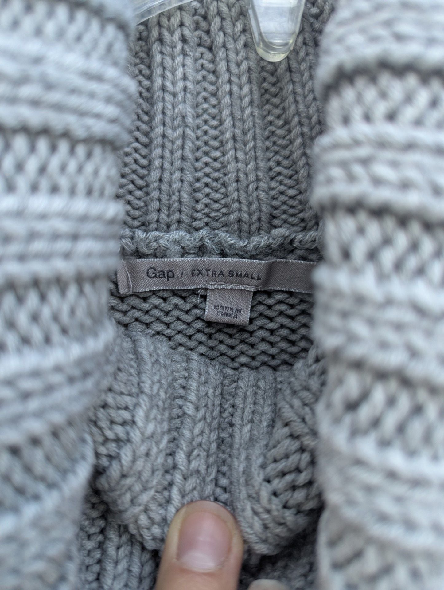 Gap Women's Extra Small Gray Ribbed Turtleneck Sweater 3