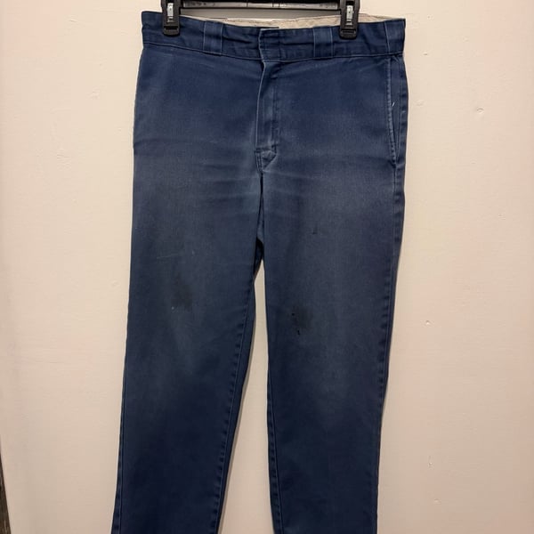 Dickies Work Pants Blue Faded Workwear Trousers