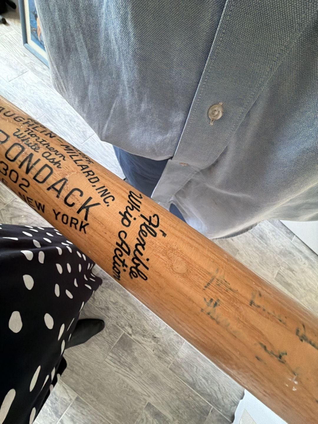 Adirondack 302 Joe Garagiola Personal Model Northern White Ash Baseball Bat 4