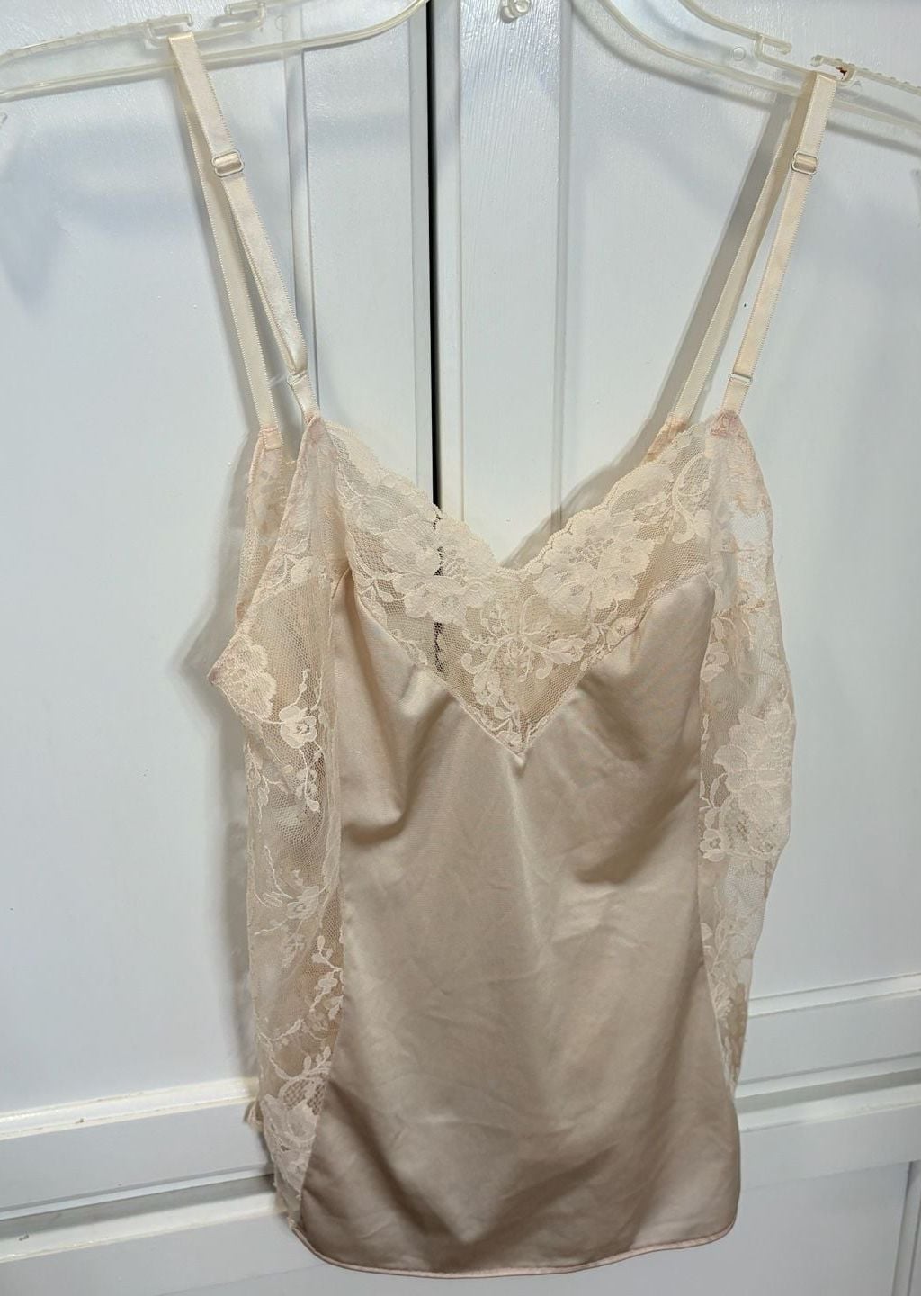 Vintage Henson Kickernick Size 34 Ivory Lace Sheer Camisole Lingerie USA Nylon 3