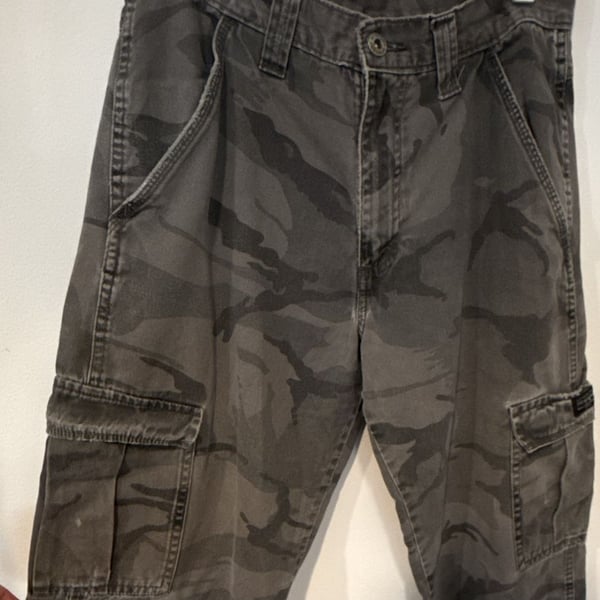 Wrangler Vintage Grey Camouflage Cargo Pants