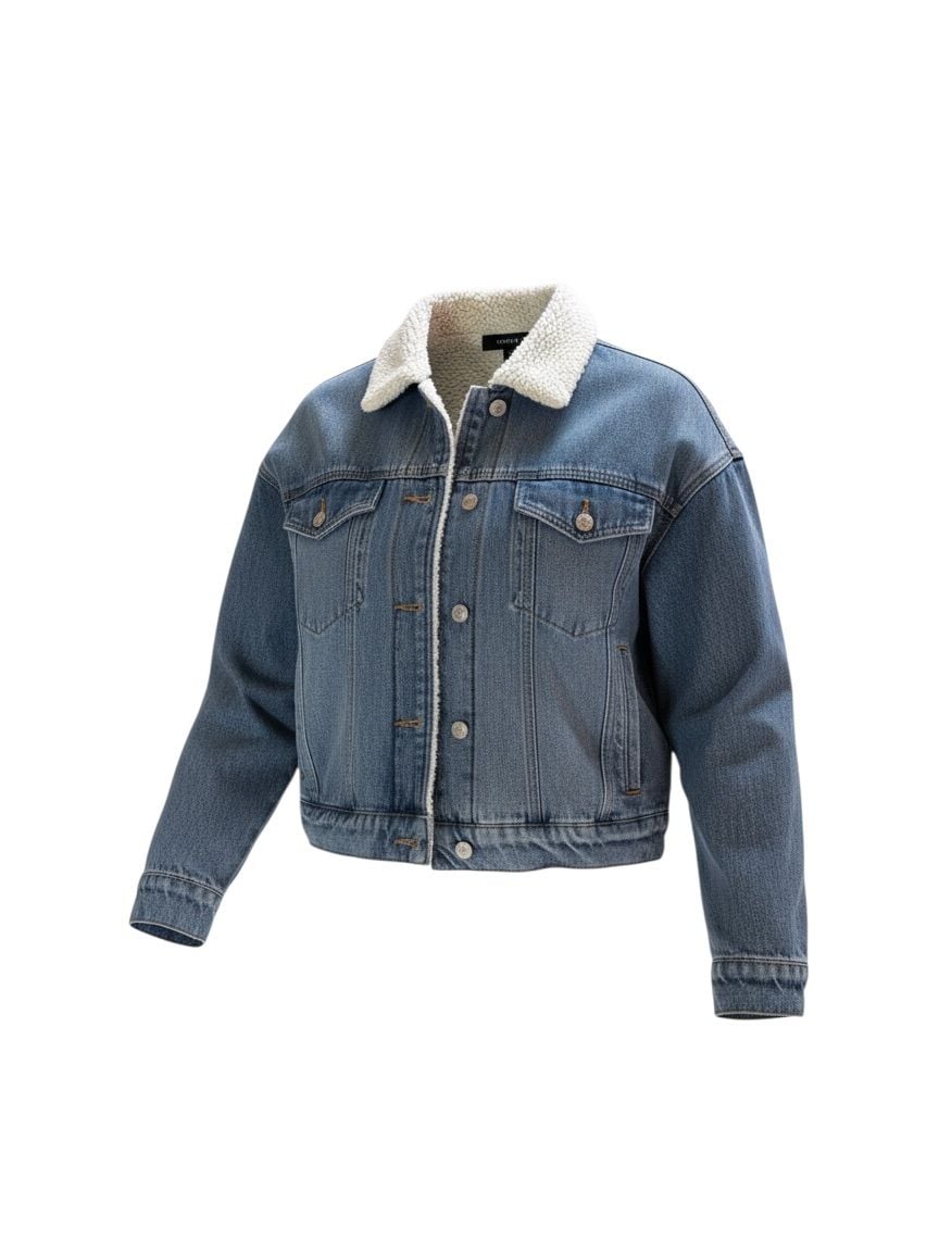 Forever 21 Sherpa-Lined Denim Trucker Jacket 2