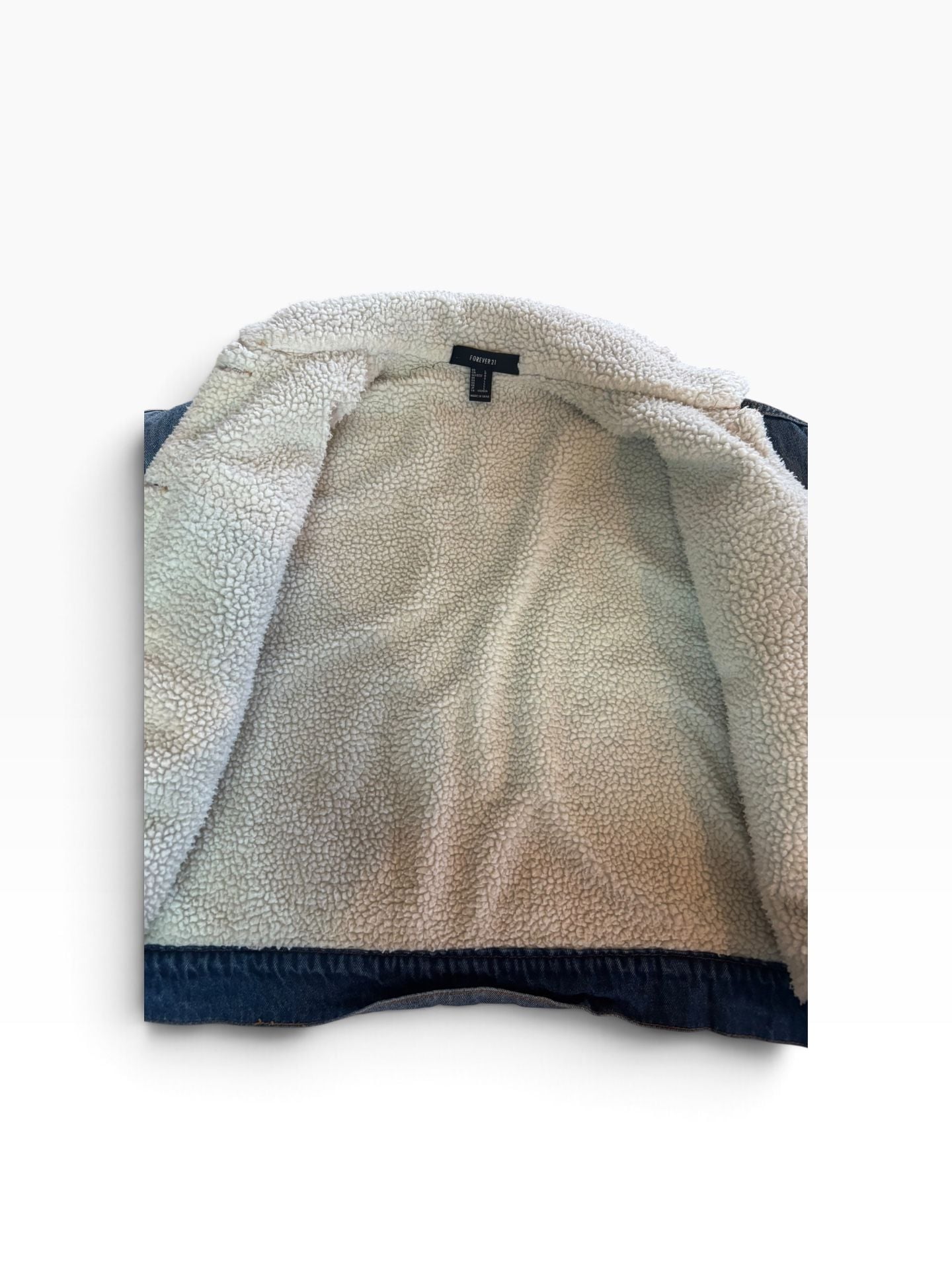 Forever 21 Sherpa-Lined Denim Trucker Jacket 3