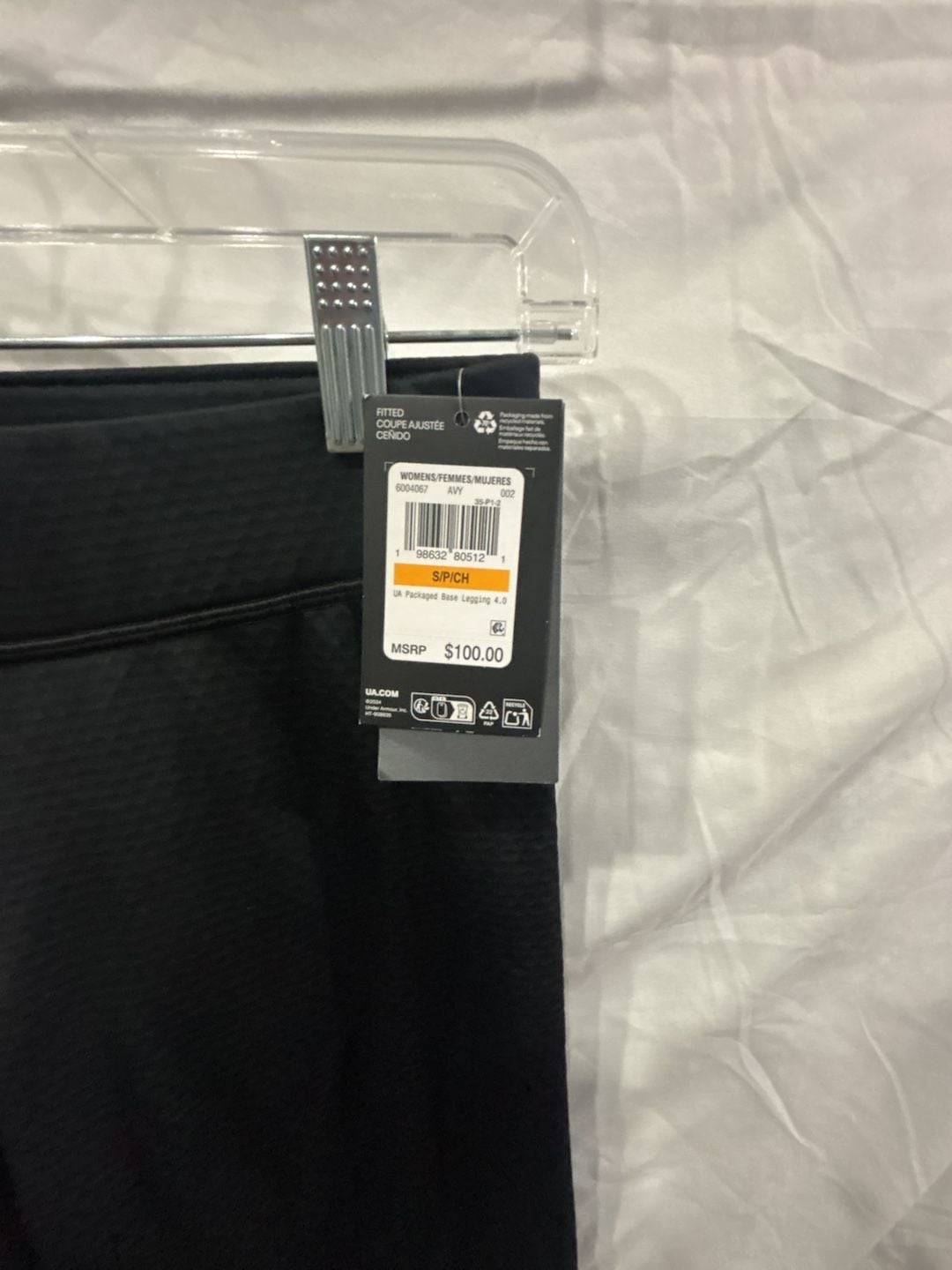 Under Armour ColdGear Women's Black Textured Leggings Size S New with Tags 3