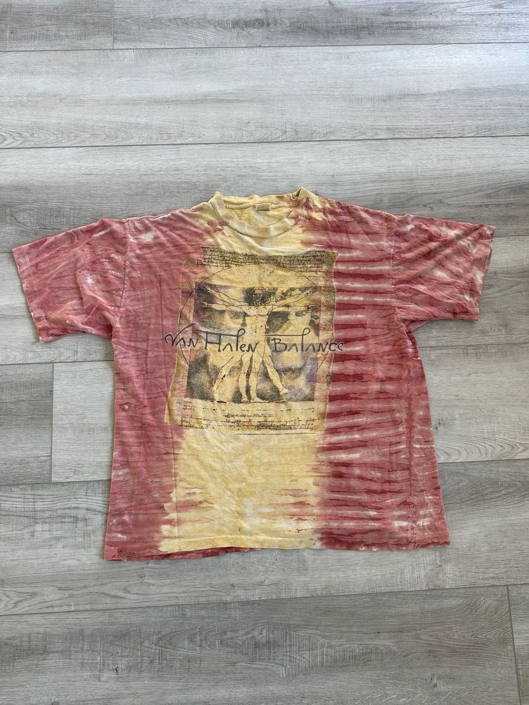 Vintage 1995 Van Halen Balance Tour Tie Dye Concert Tee 2