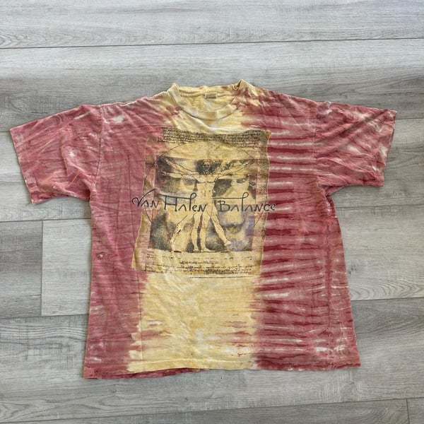 Vintage 1995 Van Halen Balance Tour Tie Dye Concert Tee