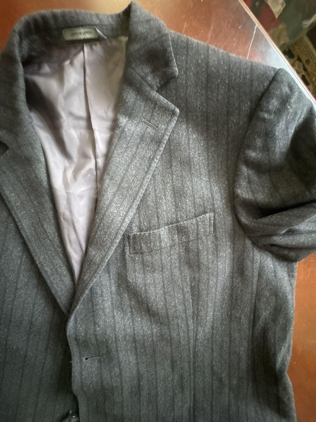 Ermenegildo Zegna Richards Greenwich Blazer 52L 42L Wool Angora Gray Sport Coat 11