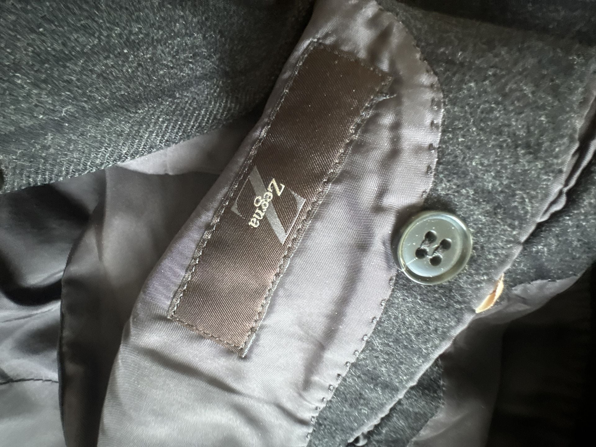 Ermenegildo Zegna Richards Greenwich Blazer 52L 42L Wool Angora Gray Sport Coat 15