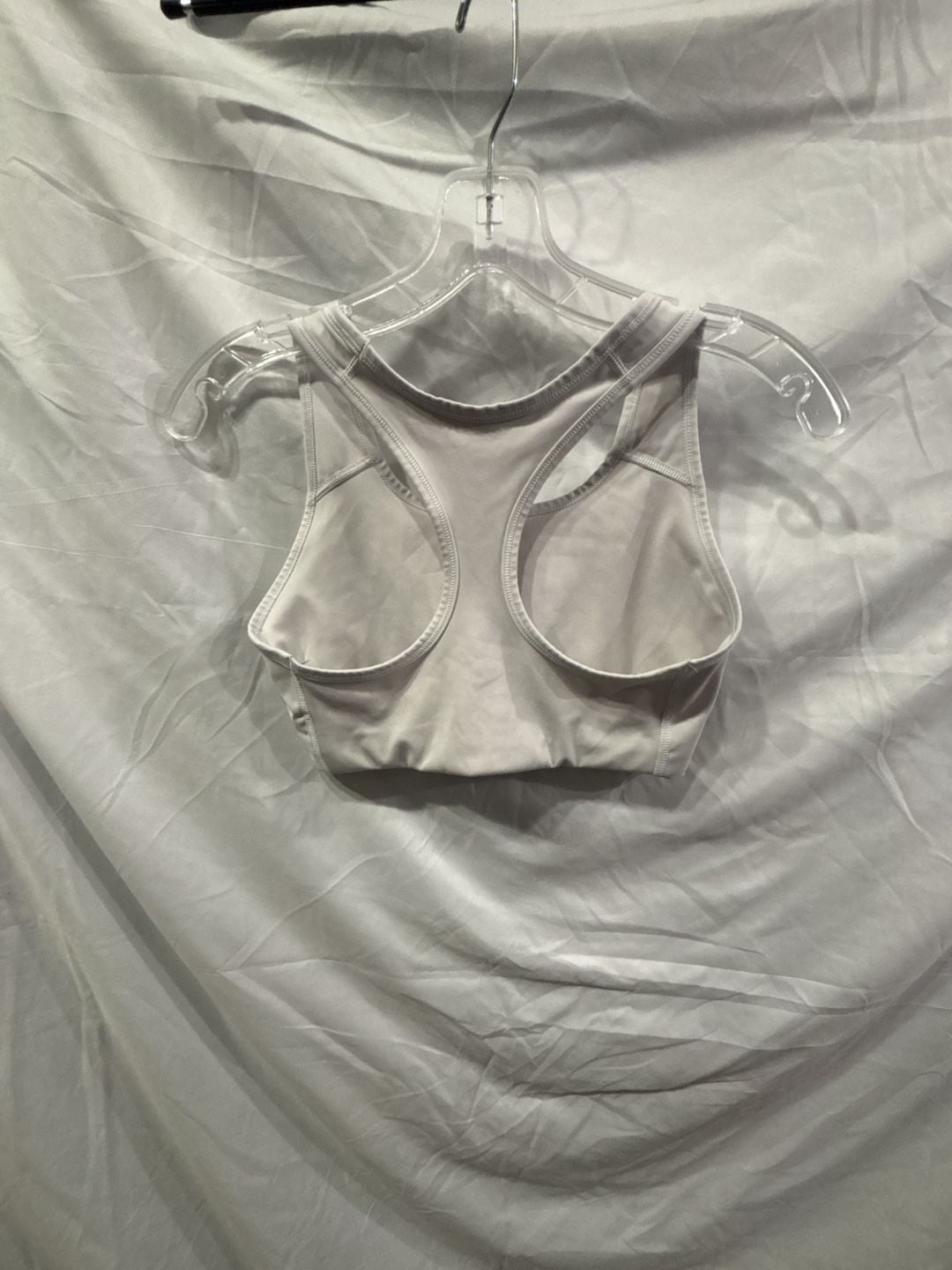 Nike Gray Dri-Fit Running Yoga Sports Bra Center Swoosh Activewear Size M 3