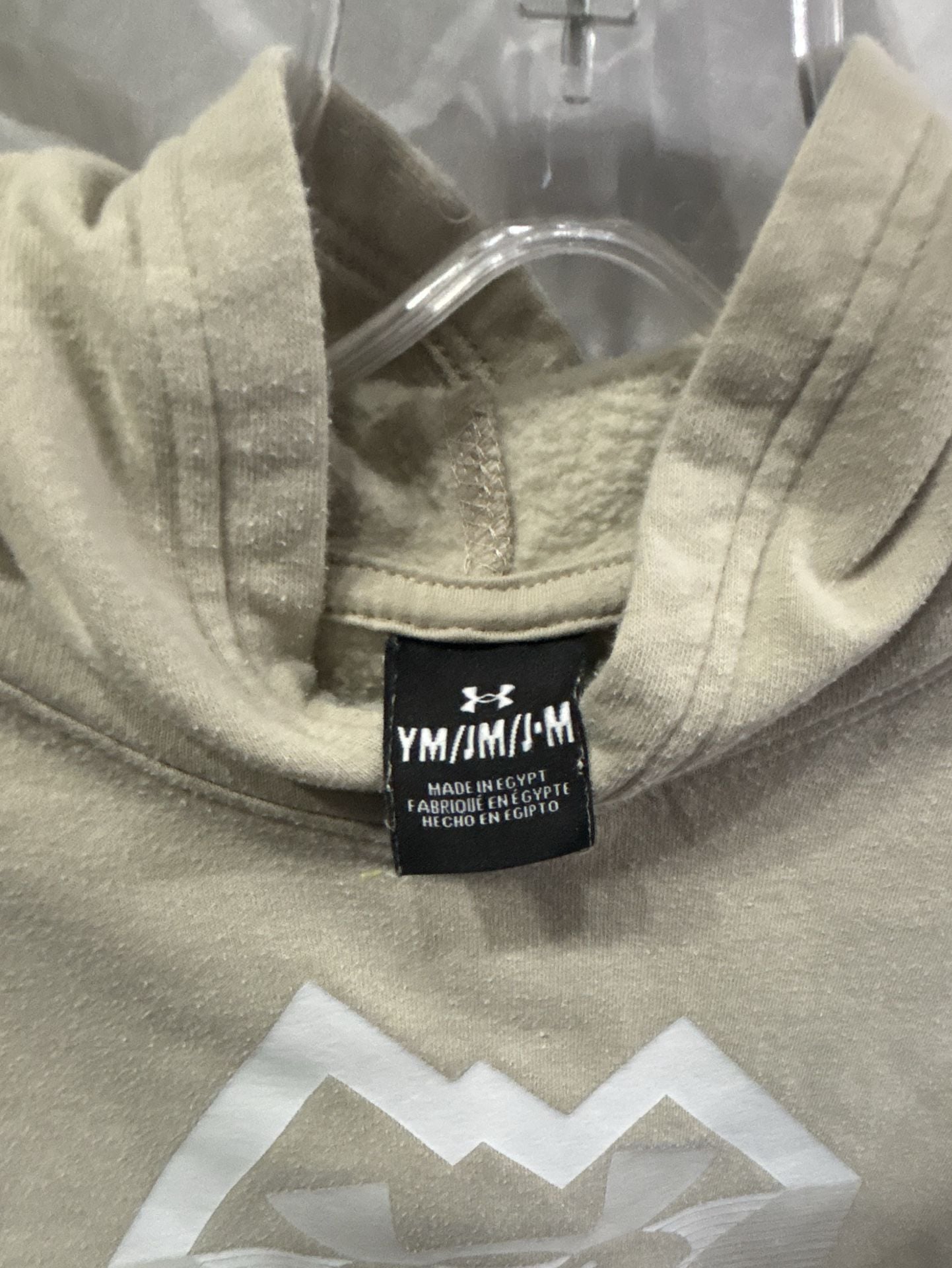 Under Armour Mountain Graphic Hoodie Sweatshirt Beige Youth Size Medium 3