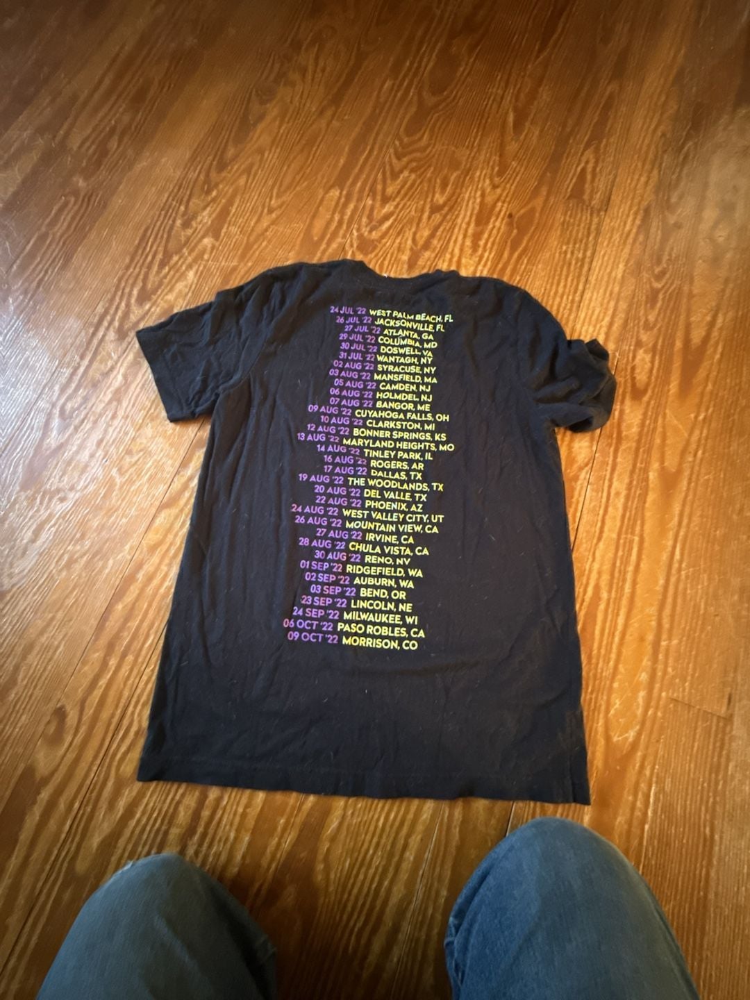 Incubus 2022 Tour T-Shirt Black Enjoy Incubus Skeleton Mushroom Graphic 6