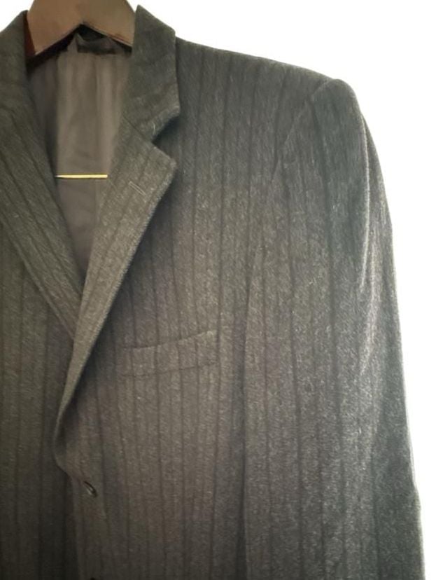 Ermenegildo Zegna Richards Greenwich Blazer 52L 42L Wool Angora Gray Sport Coat 3