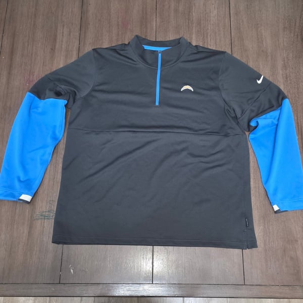 Nike Los Angeles Chargers NFL On-Field Dri-FIT 1/4-Zip Pullover Jacket XL