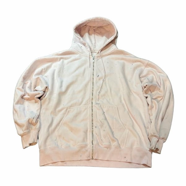 John Galt California Light Pink Zip-Up Hoodie Sweatshirt