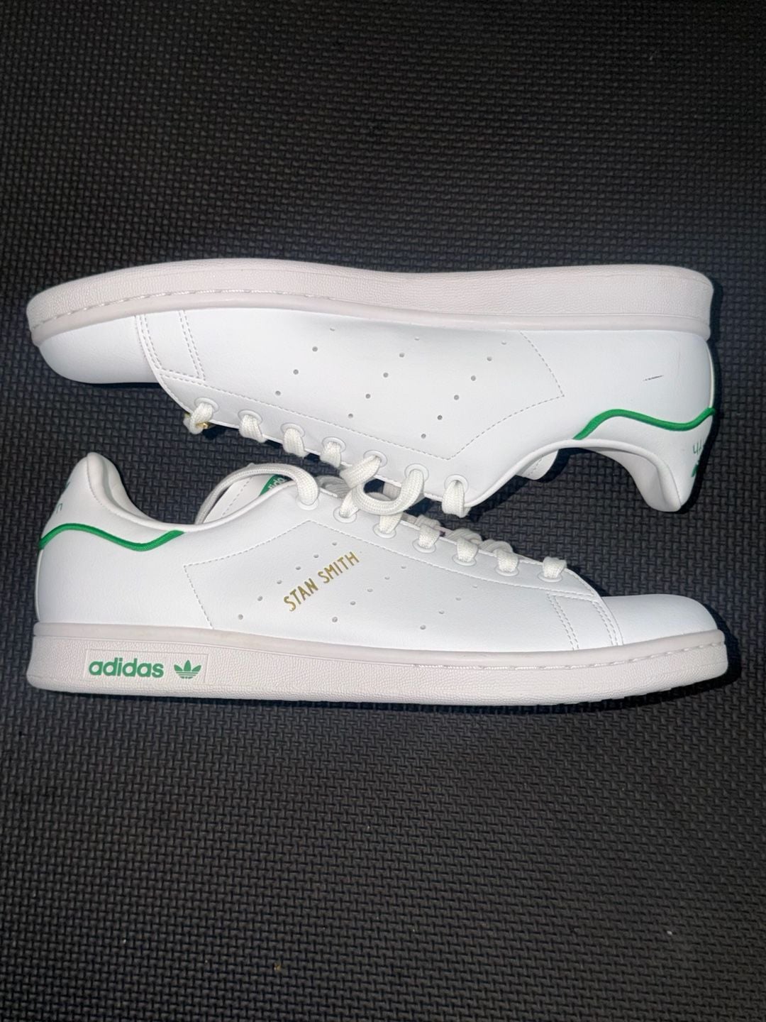 Adidas Originals Stan Smith Cloud White Green Active Purple Men's Shoes GW0490 Size 10.5 3