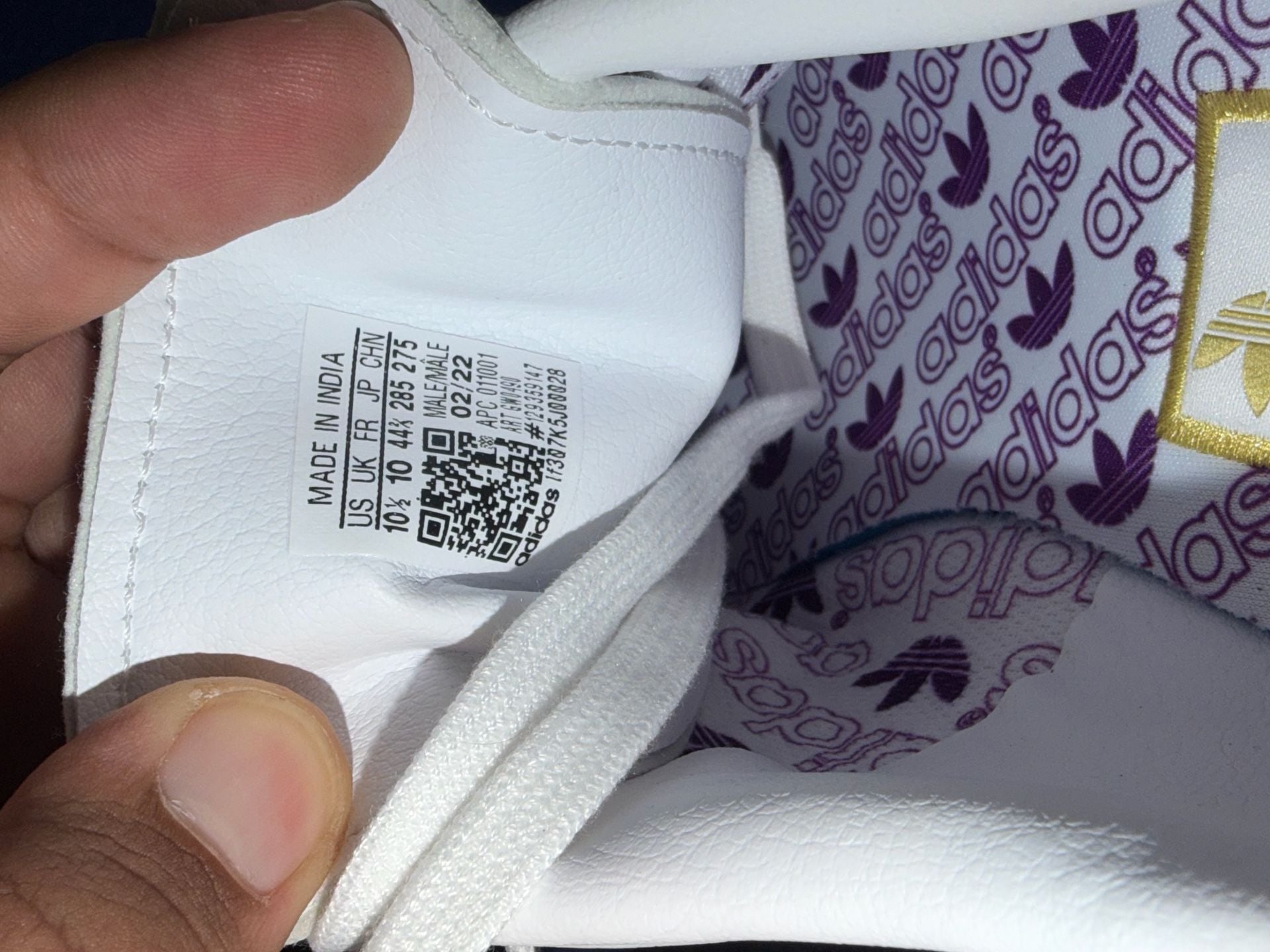 Adidas Originals Stan Smith Cloud White Green Active Purple Men's Shoes GW0490 Size 10.5 5