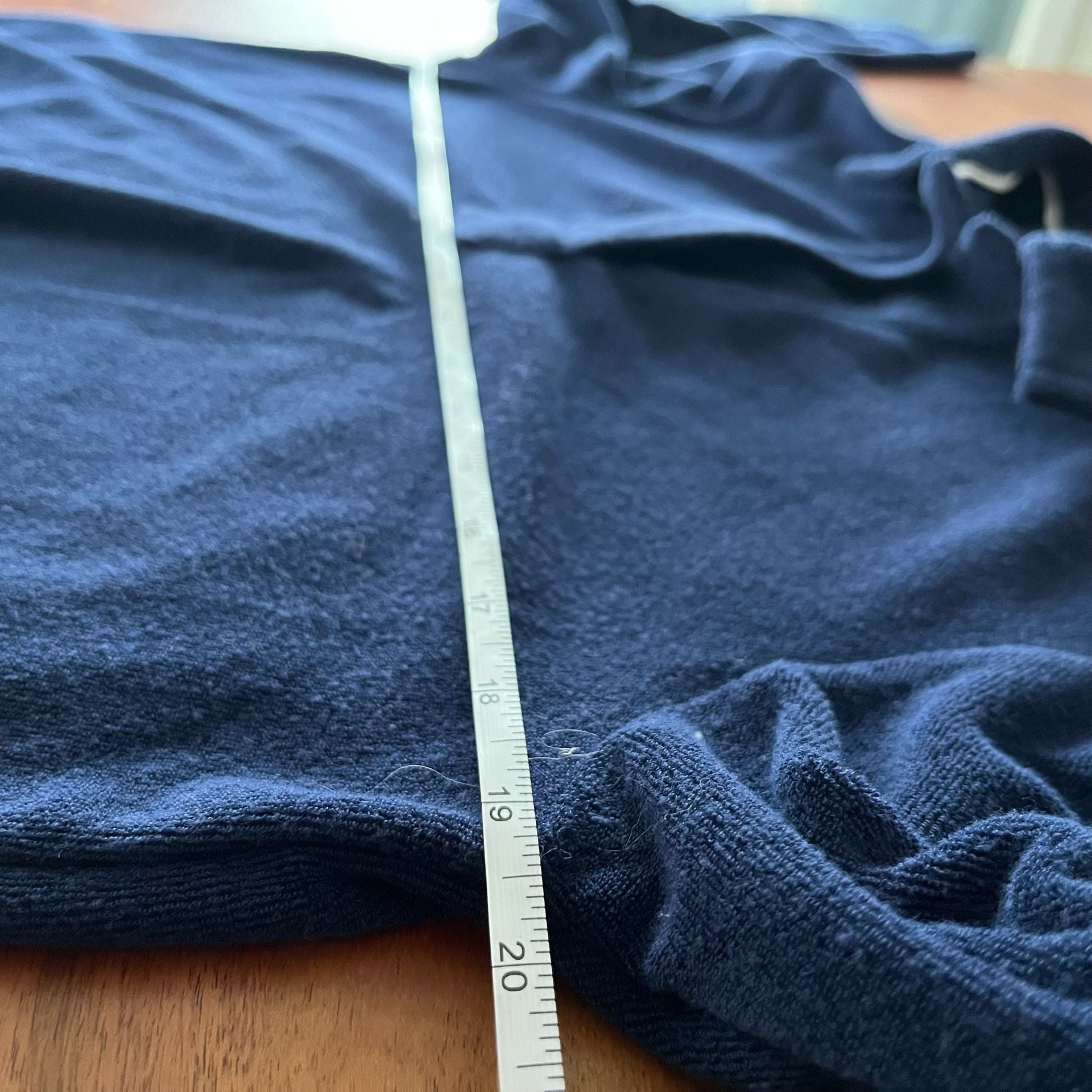Vineyard Vines Terry Cloth Long Sleeve Polo Navy Blue Size XS 4