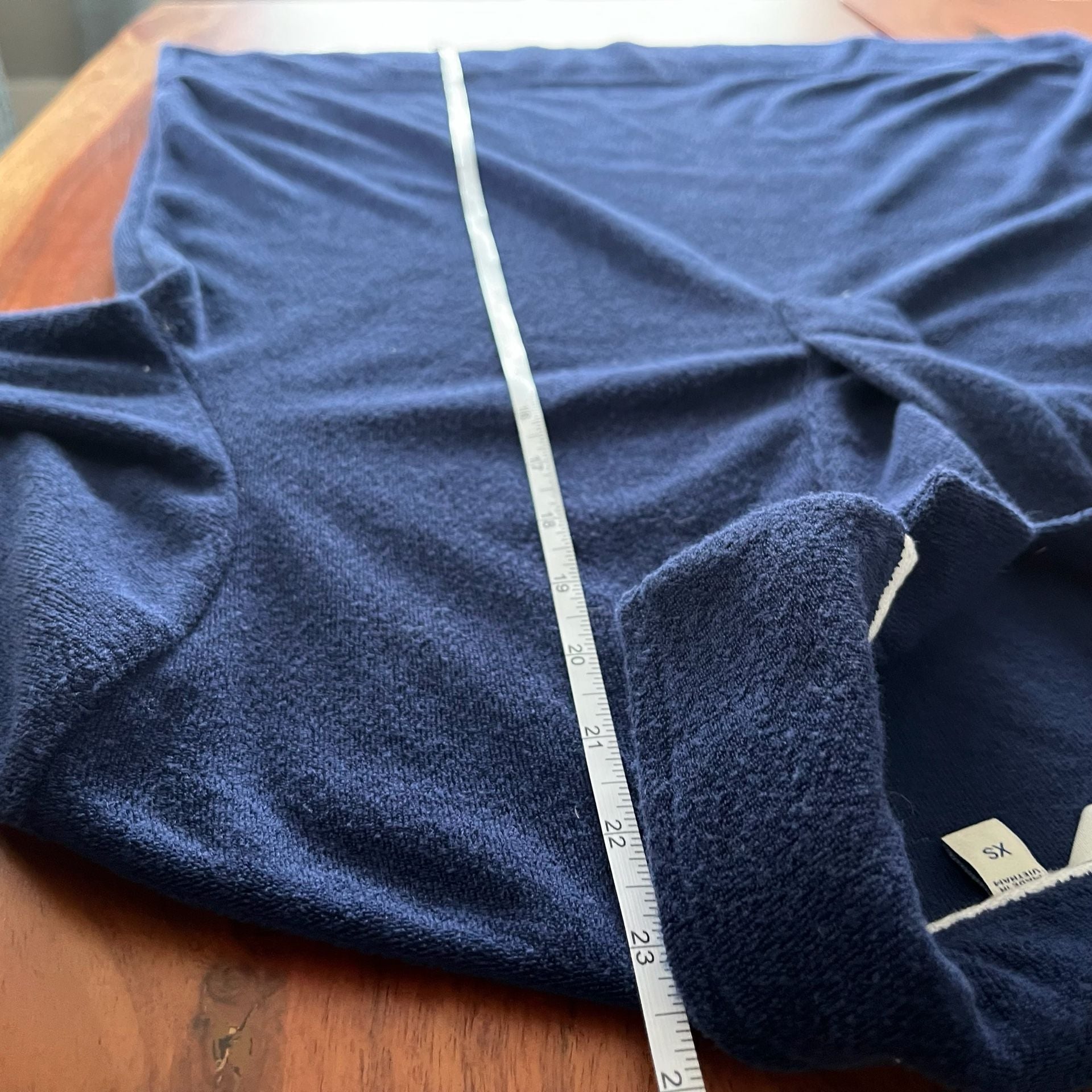 Vineyard Vines Terry Cloth Long Sleeve Polo Navy Blue Size XS 6