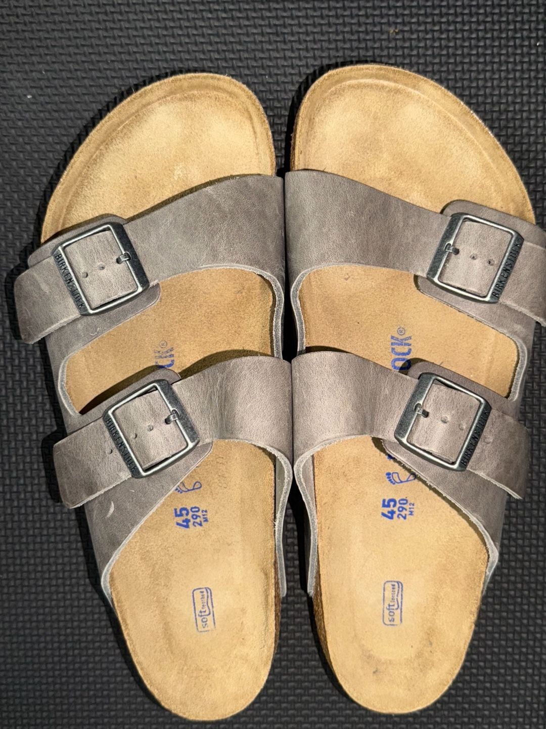 Birkenstock Arizona Soft Footbed Oiled Leather Sandals Size 45 2