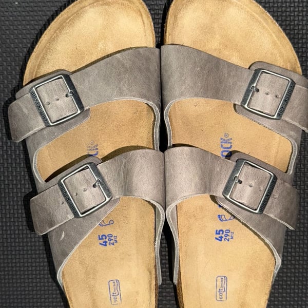 Birkenstock Arizona Soft Footbed Oiled Leather Sandals Size 45
