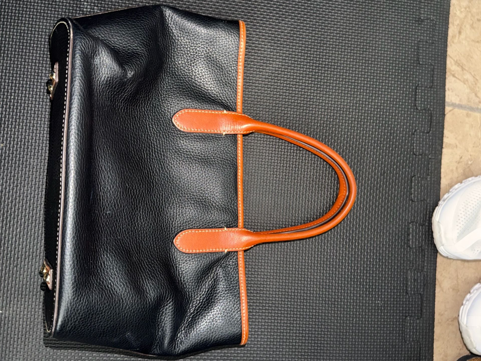 Dooney & Bourke Black Pebble Grain Leather Tote Shoulder Bag 2