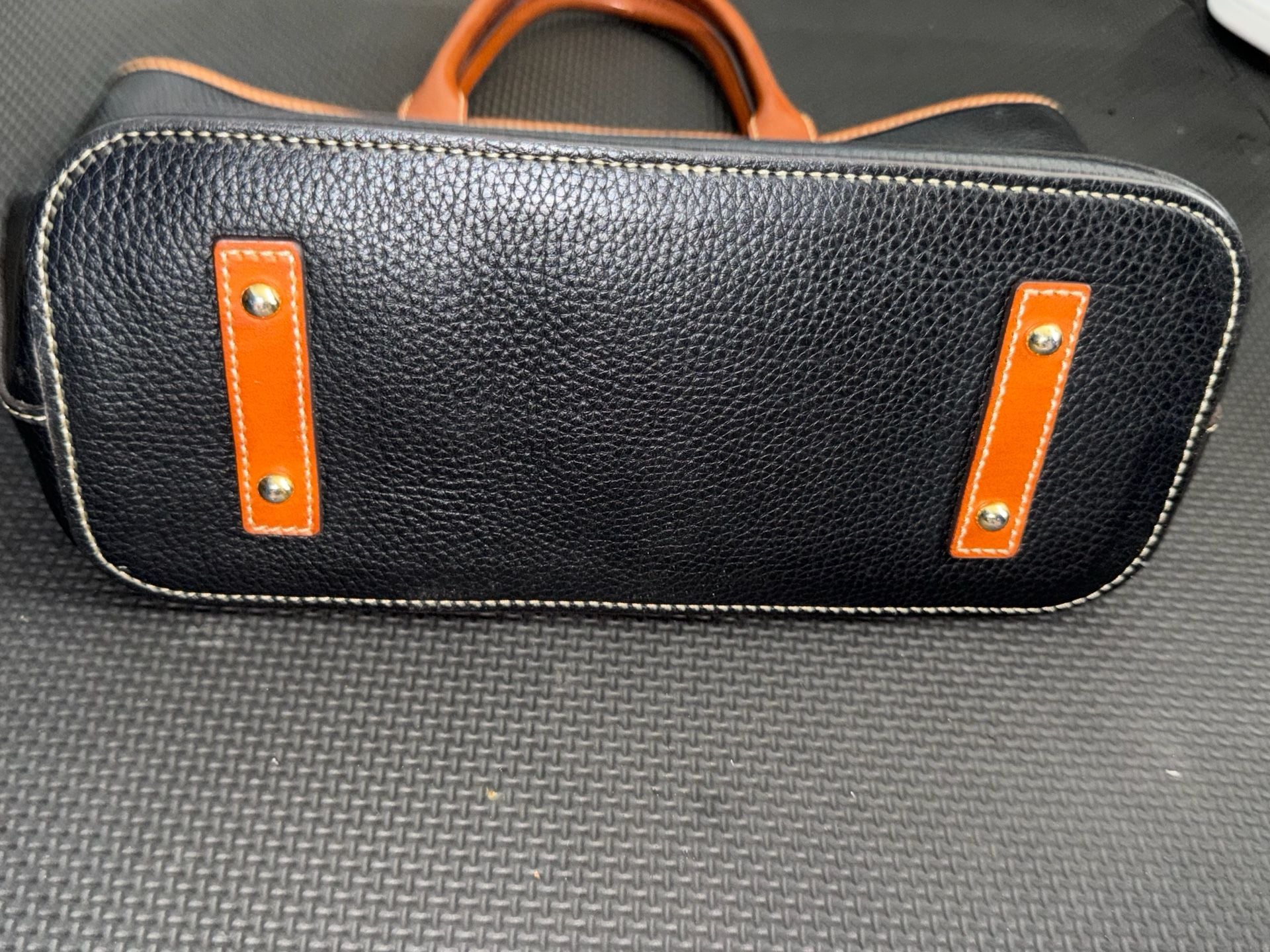 Dooney & Bourke Black Pebble Grain Leather Tote Shoulder Bag 3