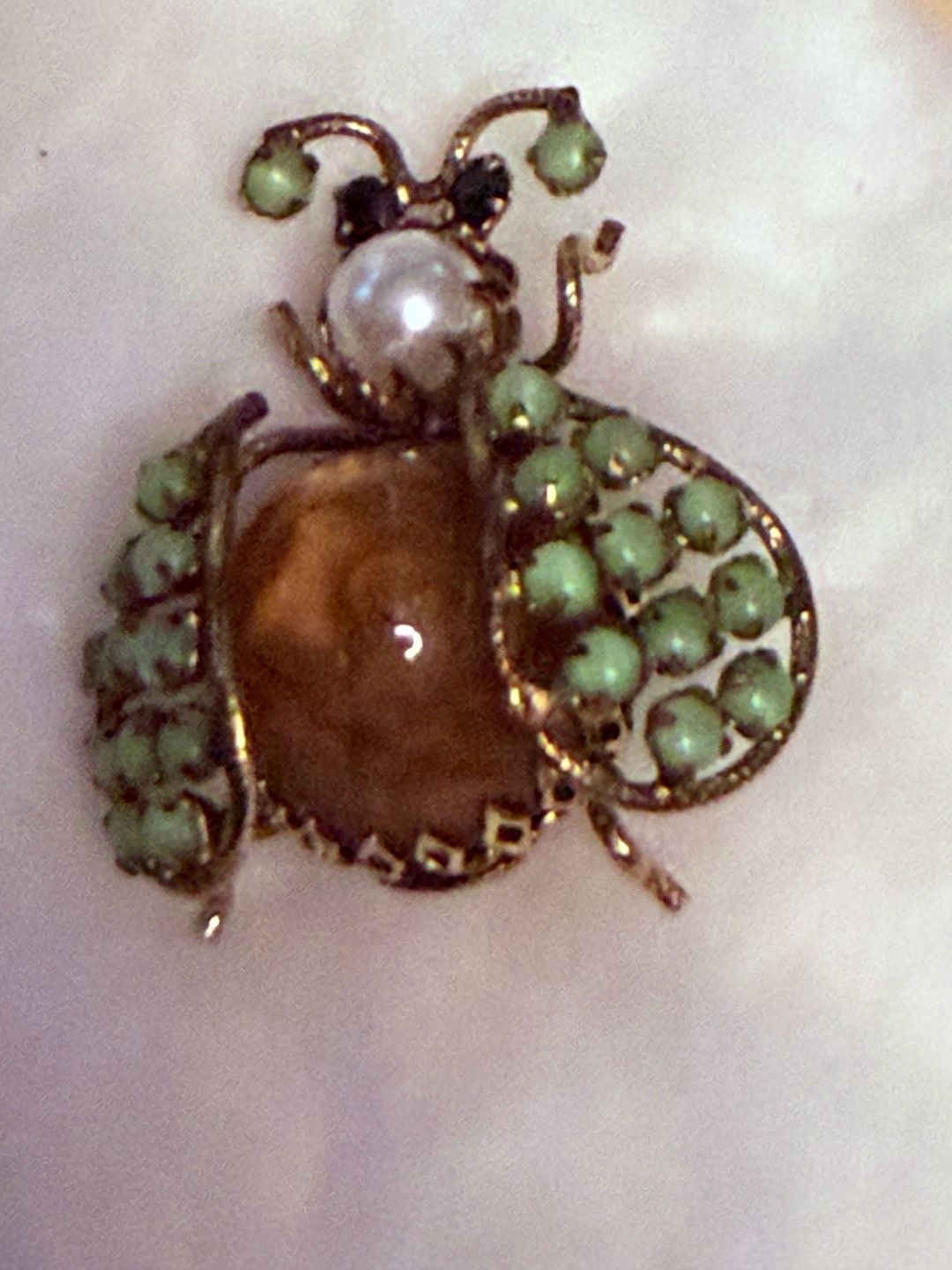 Schreiner New York Vintage Gold-Tone Insect Beetle Brooch 5
