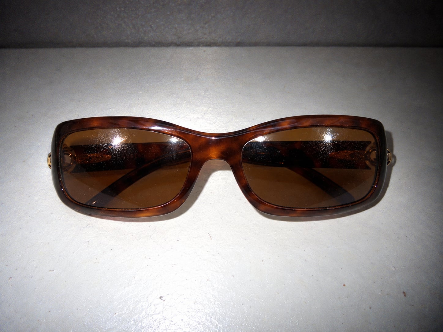 Chanel Tortoise Shell Rectangular Sunglasses with Case 3