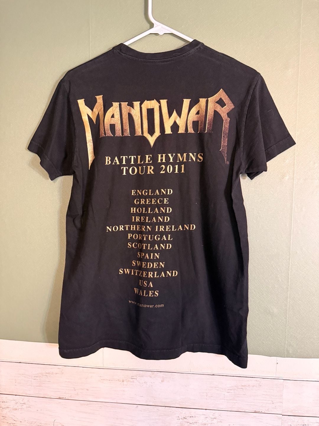 Manowar Battle Hymns Tour 2011 Black T-Shirt 3