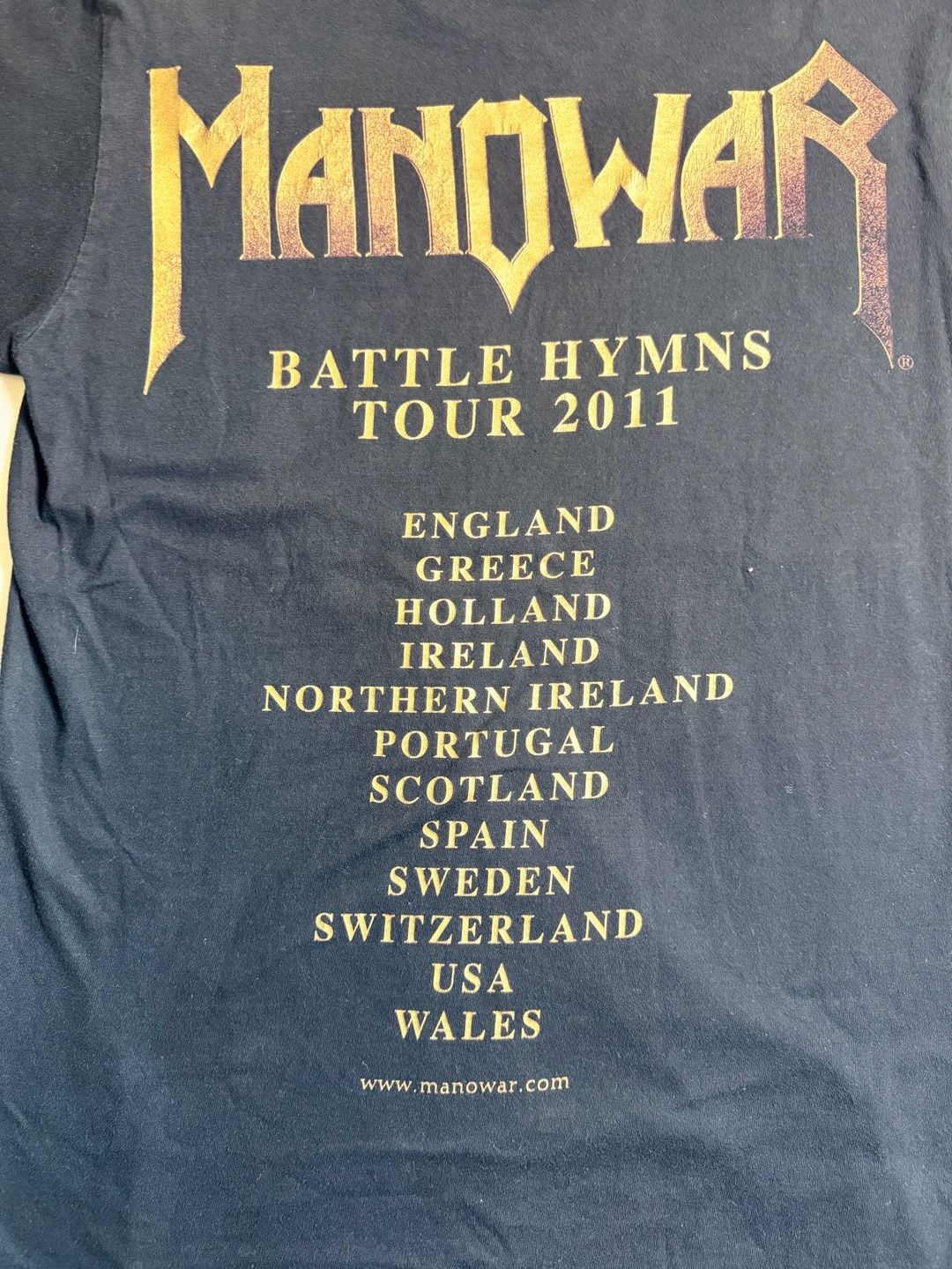 Manowar Battle Hymns Tour 2011 Black T-Shirt 4