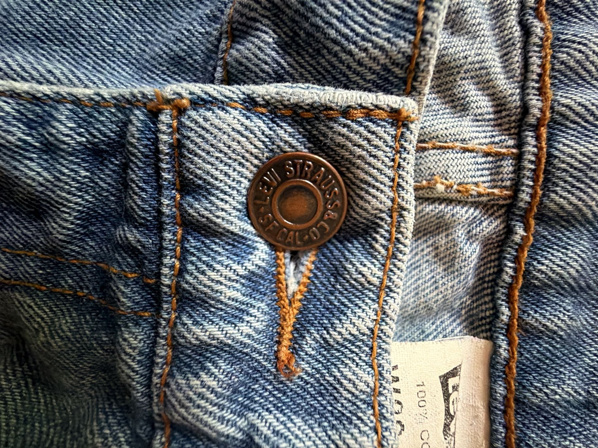 Vintage Levi's 505 Orange Tab Light Wash Denim Jeans Size W33 L32 6