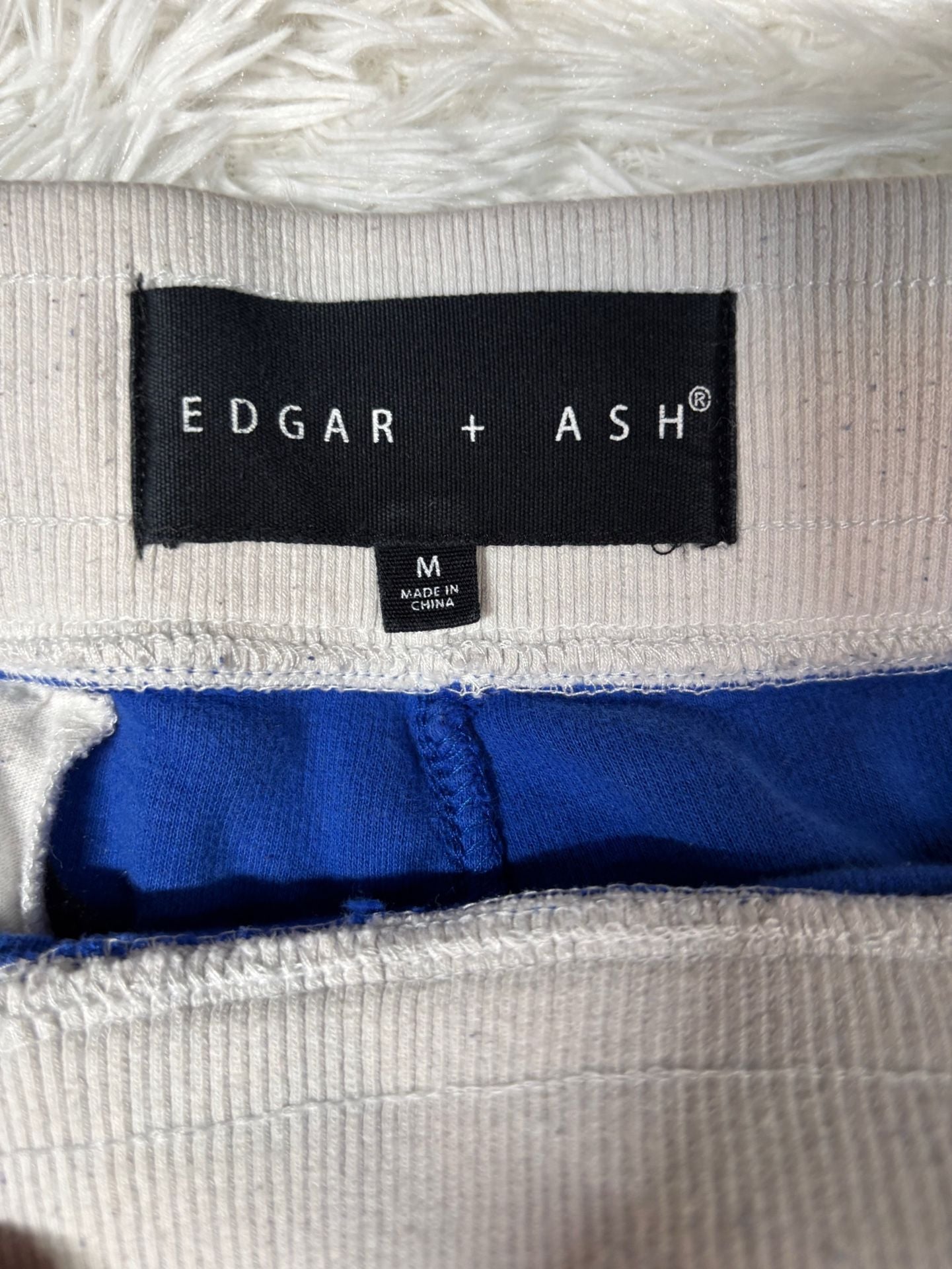 Edgar + Ash Blue Joggers Sweatpants with Striped Cuffs Size M 3