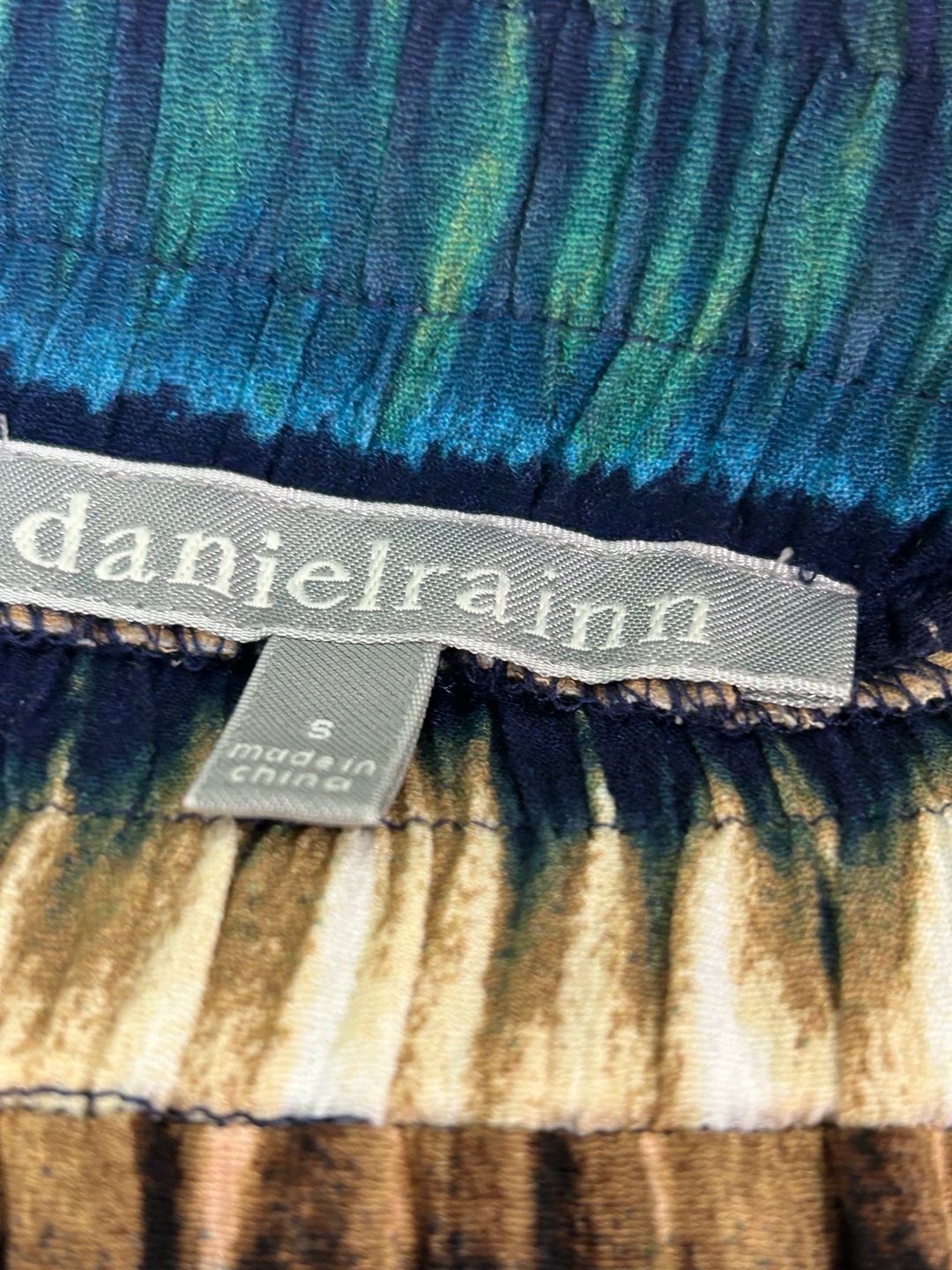 Daniel Rainn Multi-Color Tie Dye Ruffle High-Low Midi Skirt Size S 5