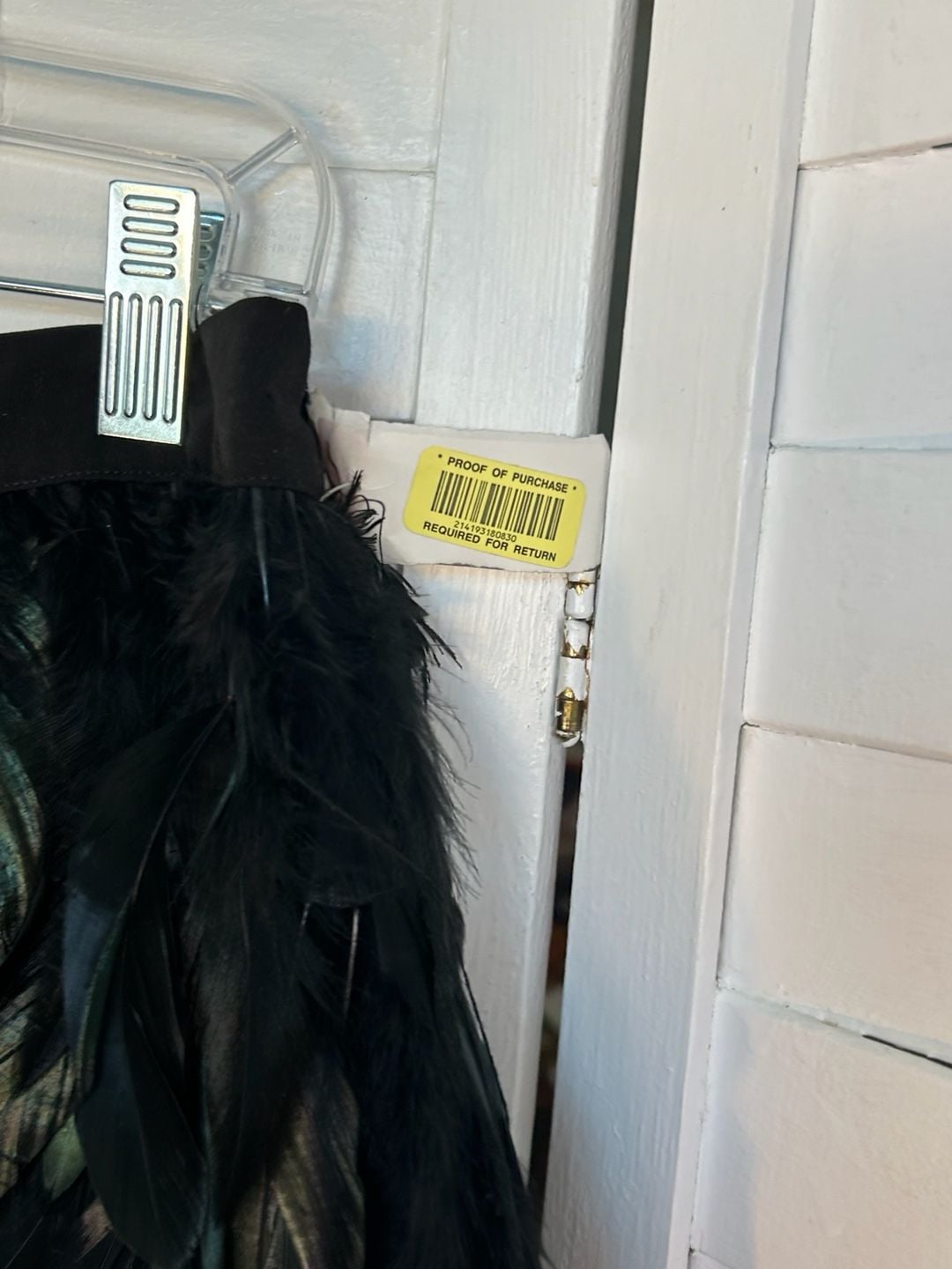 NWT SUGARLIPS Black and Green Iridescent Feather Mini Skirt Size L 8