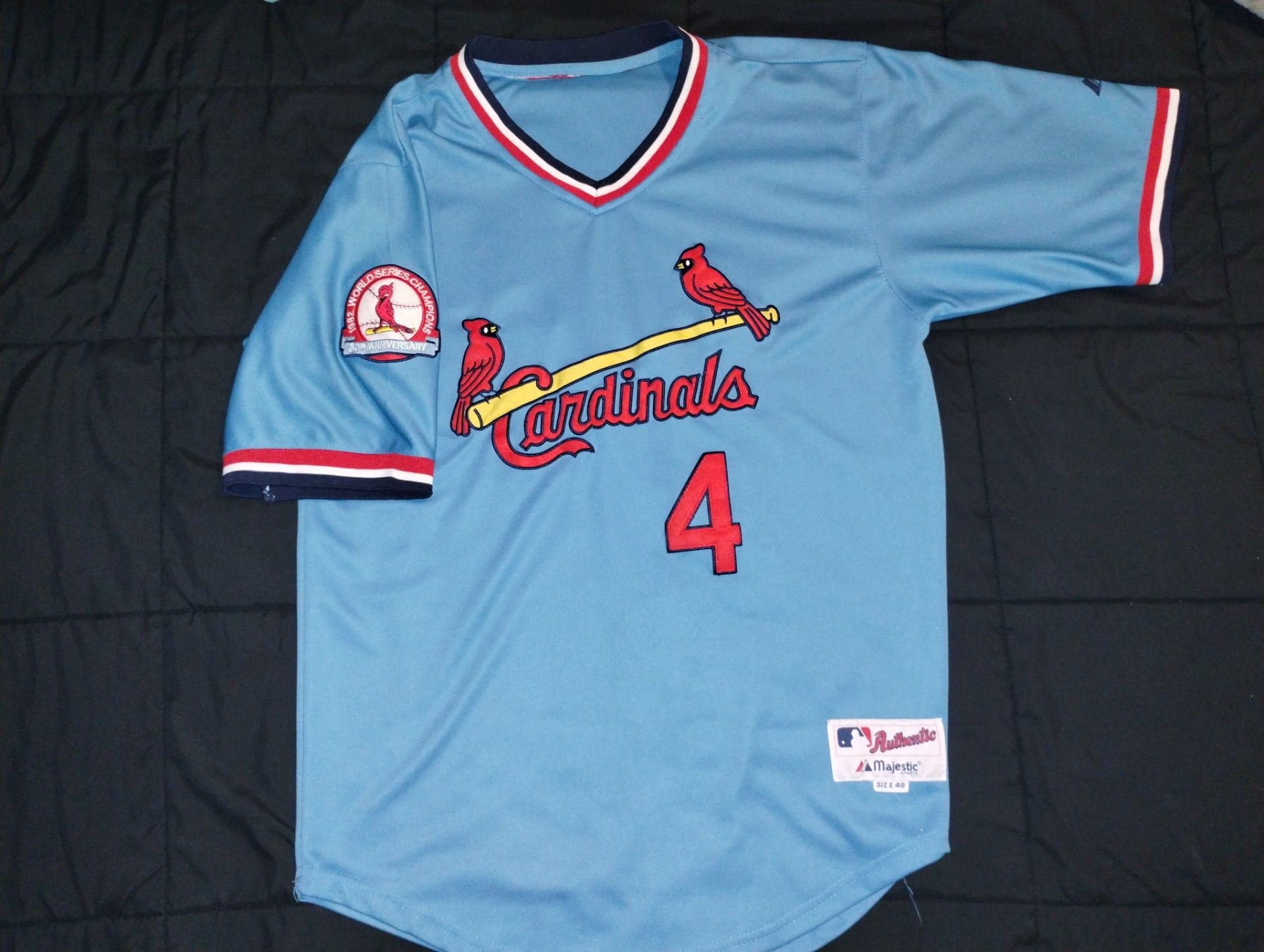 Majestic Athletic St. Louis Cardinals Yadier Molina #4 1982 Throwback Size 48 2