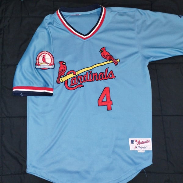 Majestic Athletic St. Louis Cardinals Yadier Molina #4 1982 Throwback Size 48