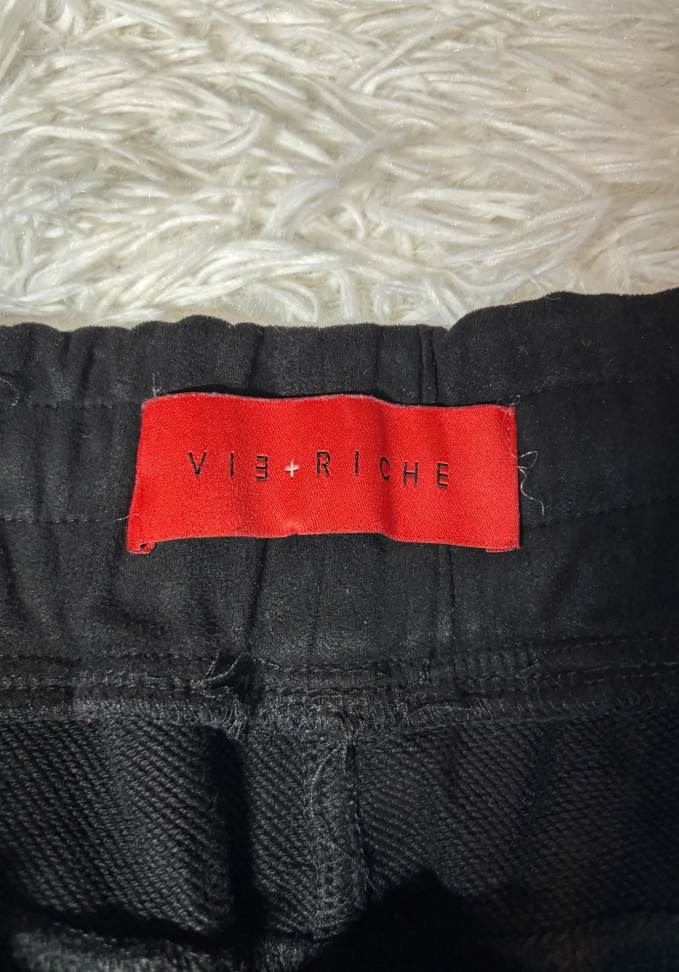 VIE+RICHE Paris Colorblocked Zipped Jogger Sweatpants Black Grey White 3