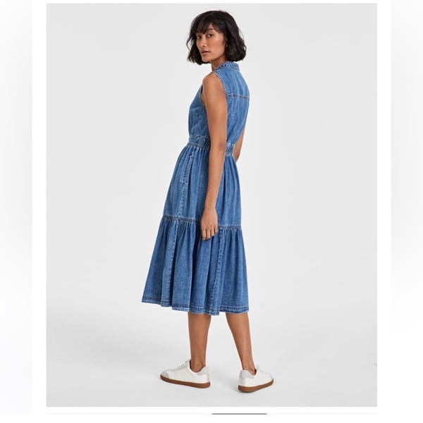 Three tier denim dress