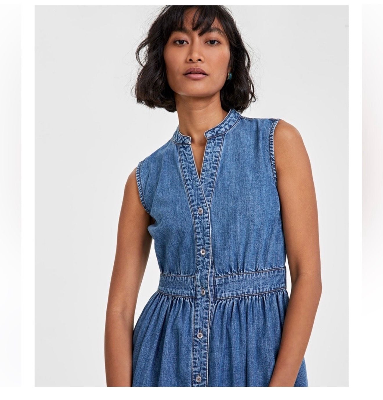 Three tier denim dress 8