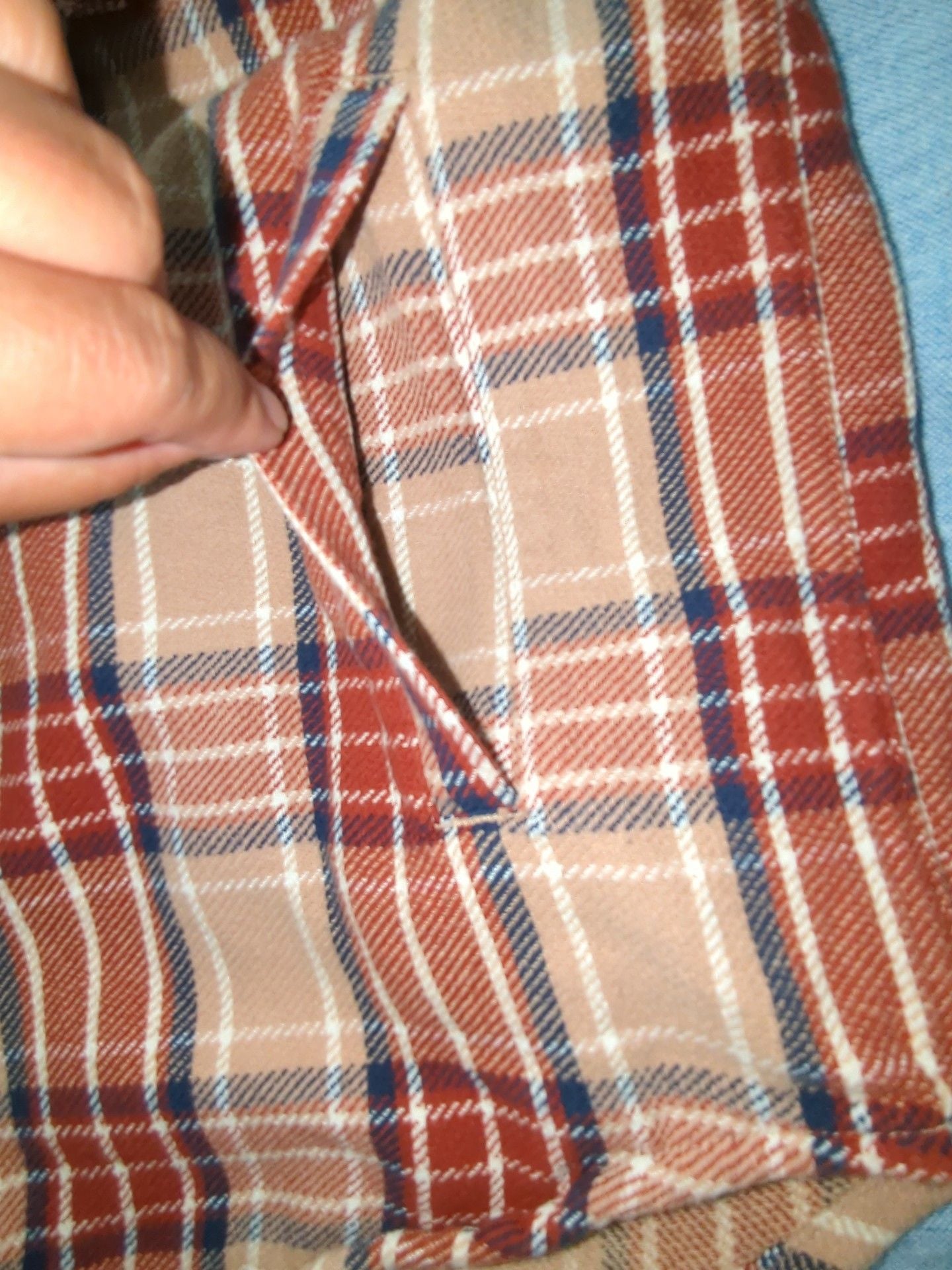 Obey Men's Plaid Flannel Button-Up Long Sleeve Shirt Brown Orange Size M 4